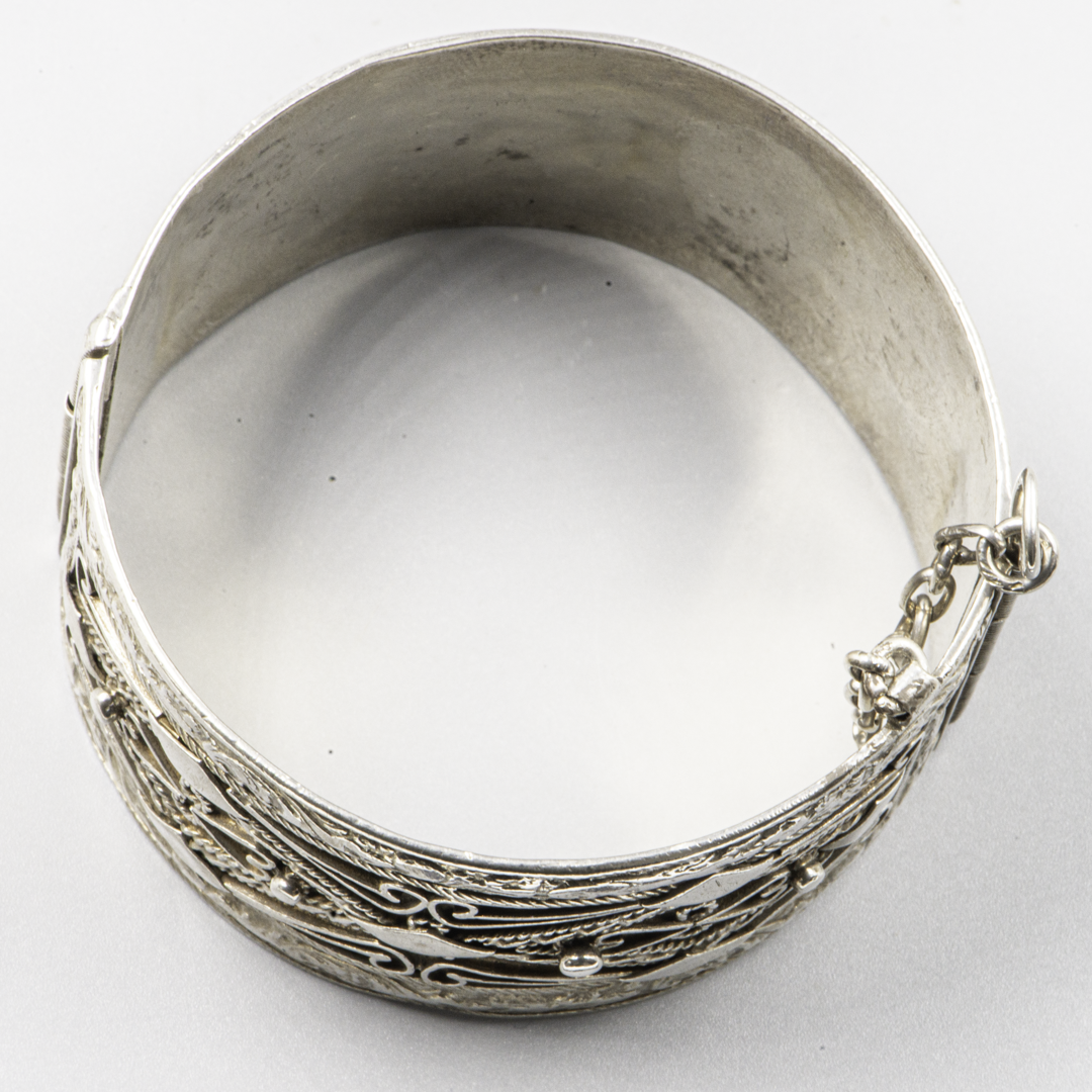 Antique Tunisian Silver Bracelet – Djerba Hadida Style