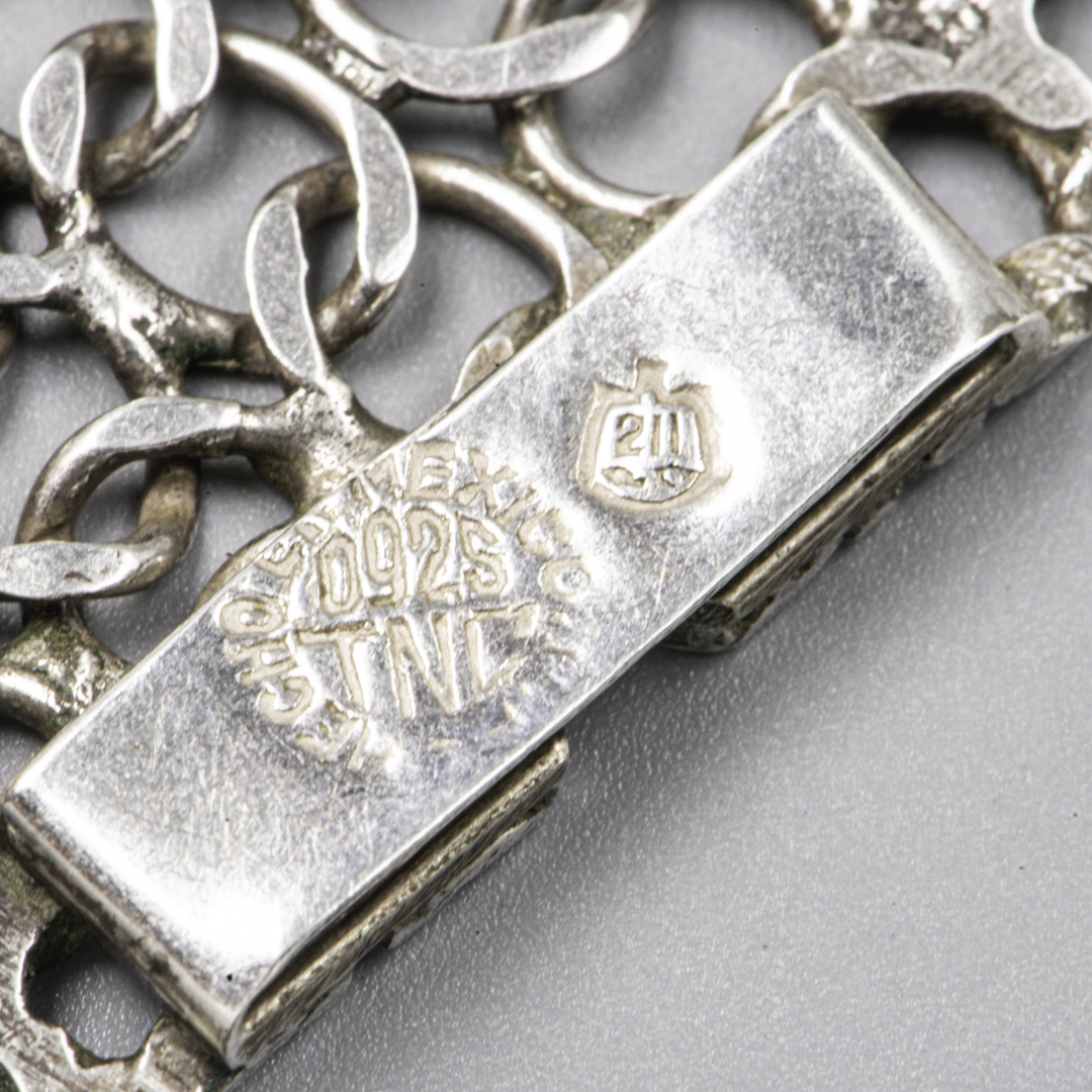 Vintage Mexican Taxco Sterling Silver Mesh Choker – Mid-Century Modernist Necklace
