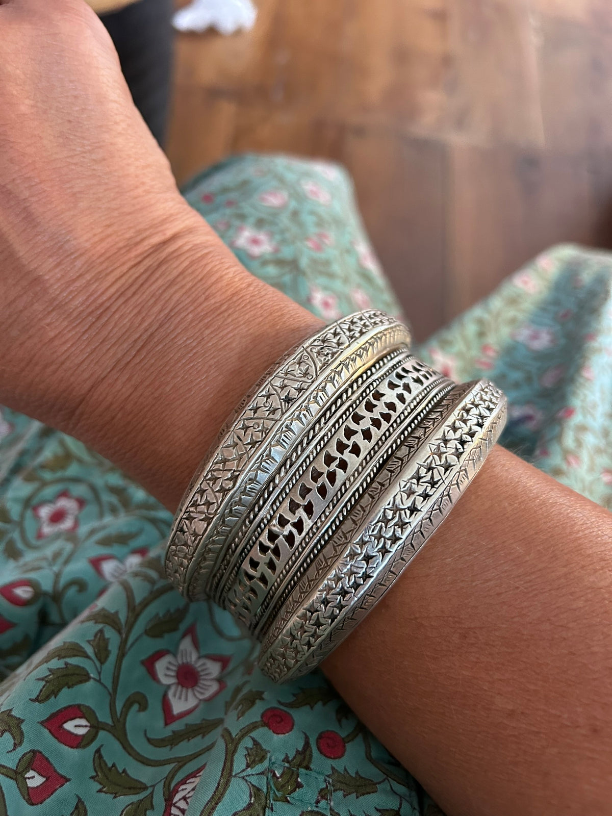 Antique Silver Bazuband Upper Arm Bracelet – North India – 19th Century