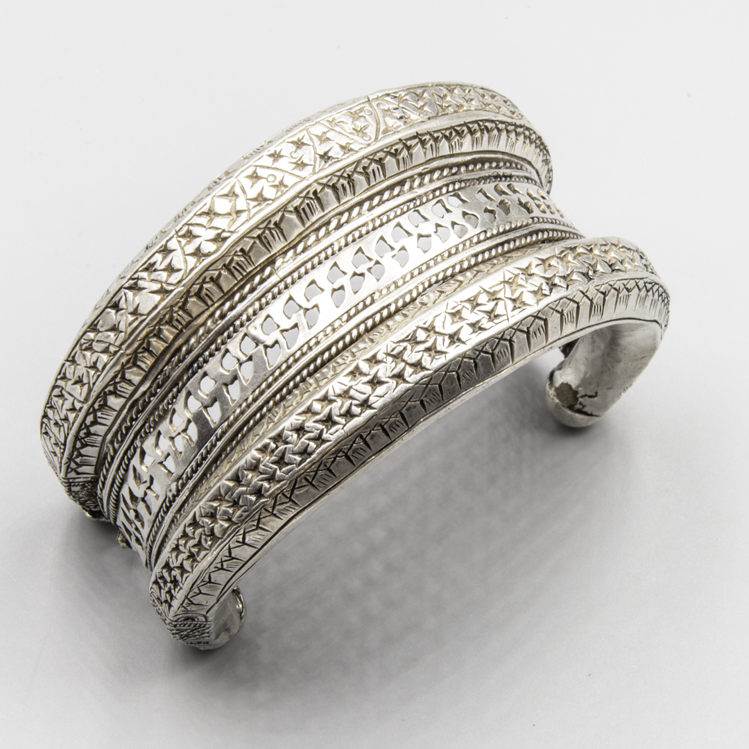Antique Silver Bazuband Upper Arm Bracelet – North India – 19th Century