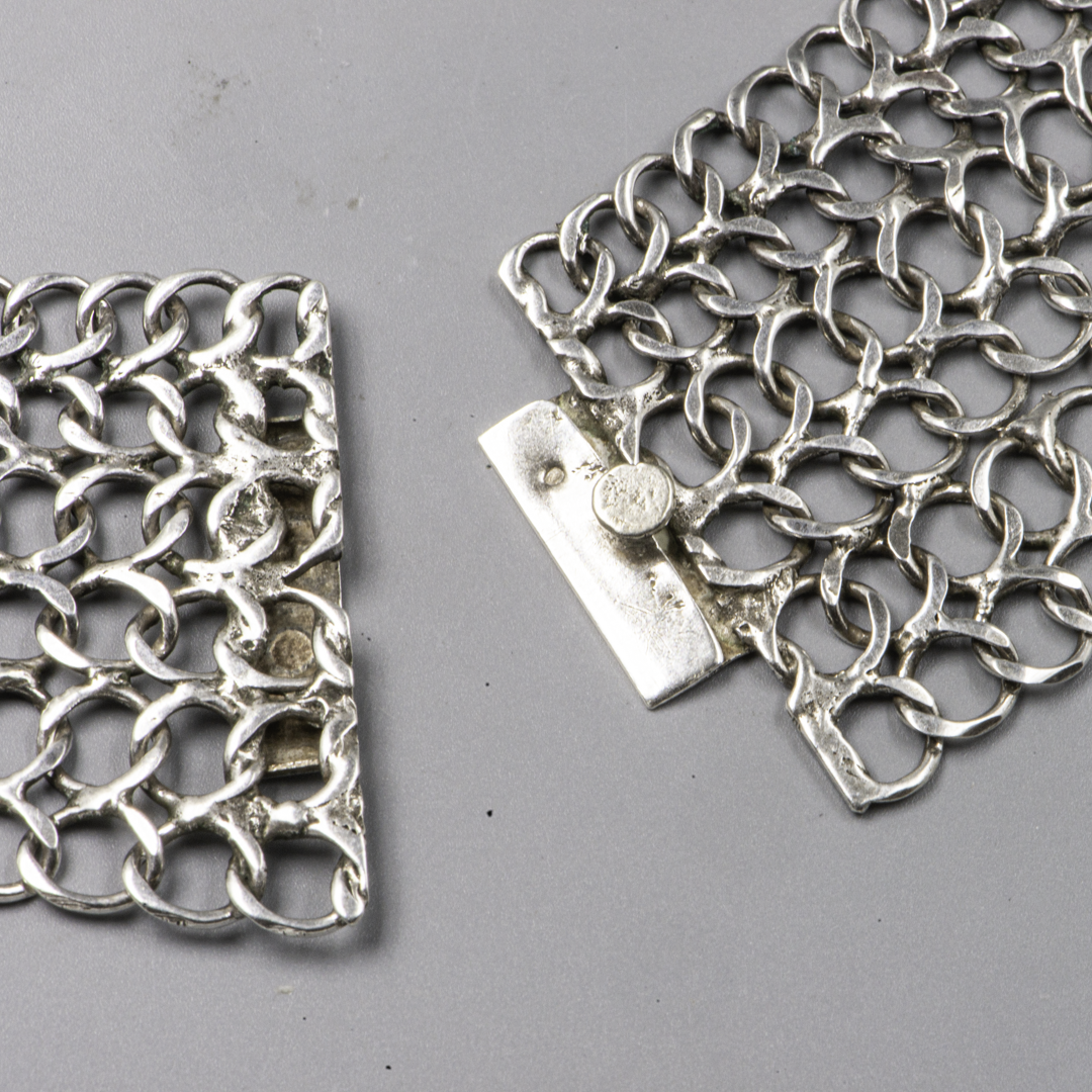 Vintage Mexican Taxco Sterling Silver Mesh Choker – Mid-Century Modernist Necklace