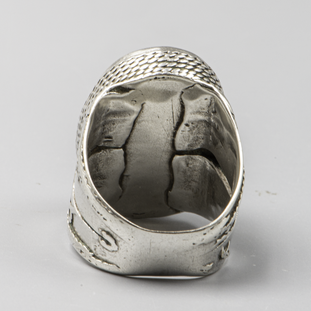 Vintage Yemeni Silver & Carnelian Ring – Bedouin Jewelry – Size FR 63 - US 10
