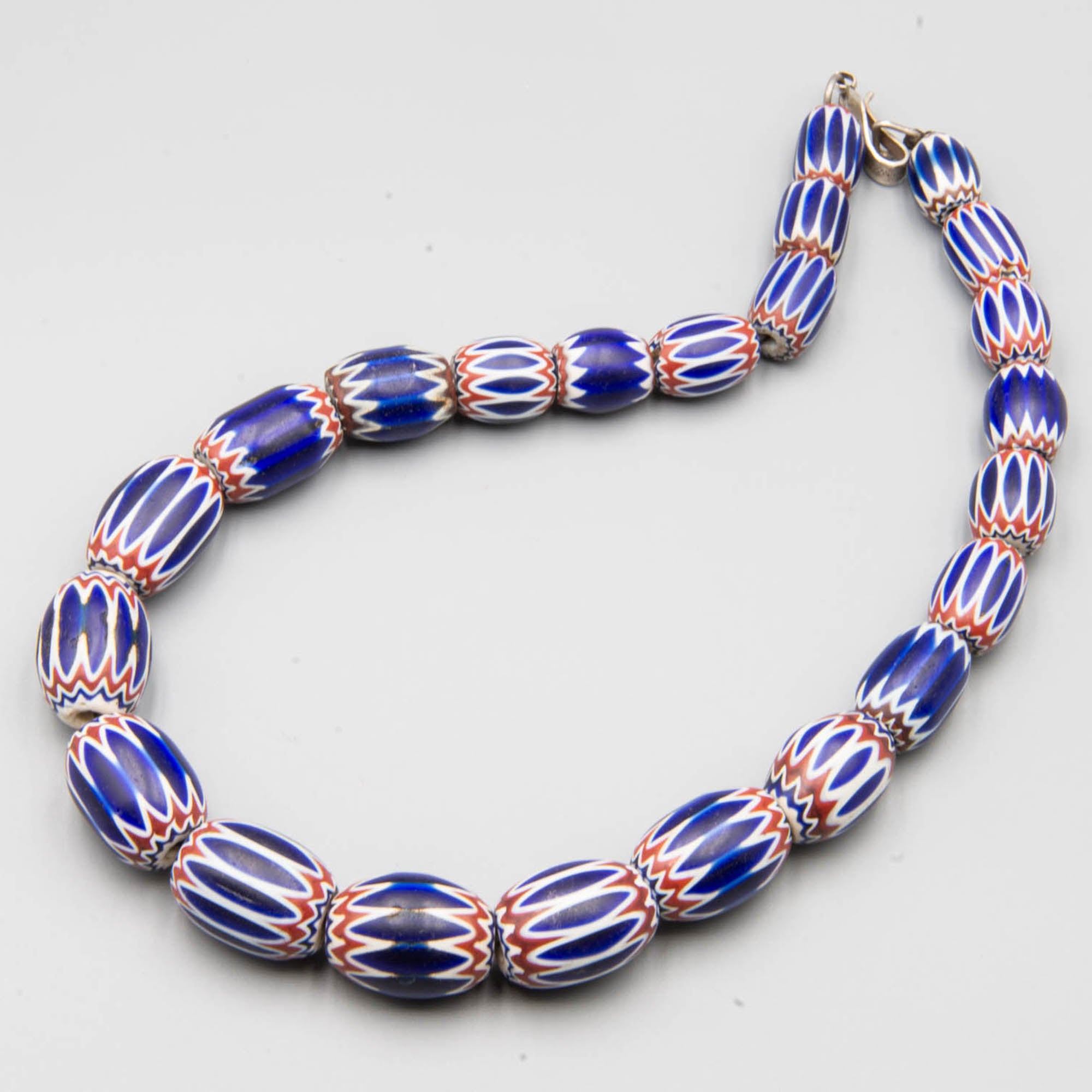 African necklace - 23 Vintage Venetian chevron beads